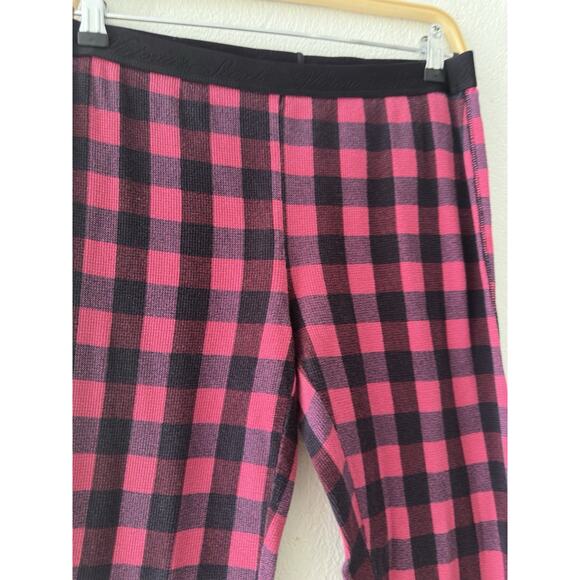 Women's Victoria's Secret Pink Plaid Thermal 2 Piece Pajama Sleep Set Med - Picture 14 of 16